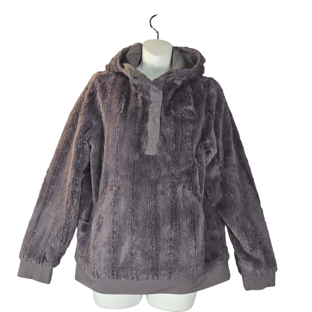 The North Face‎ Women's Osito High Pile Fleece Pullover Hoodie Grey M Gorpcore